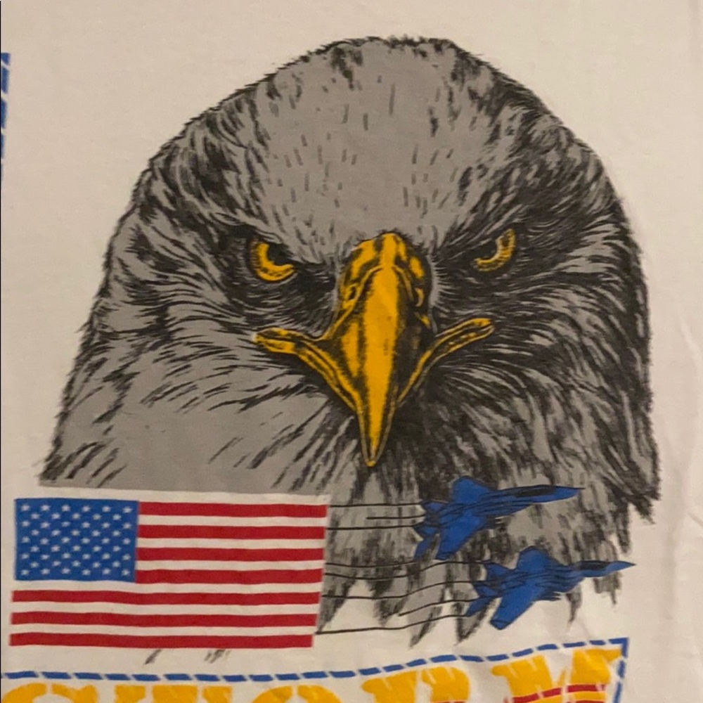 Vtg 1990s Desert Storm Cotton T-shirt Made in USA - Picture 3 of 8